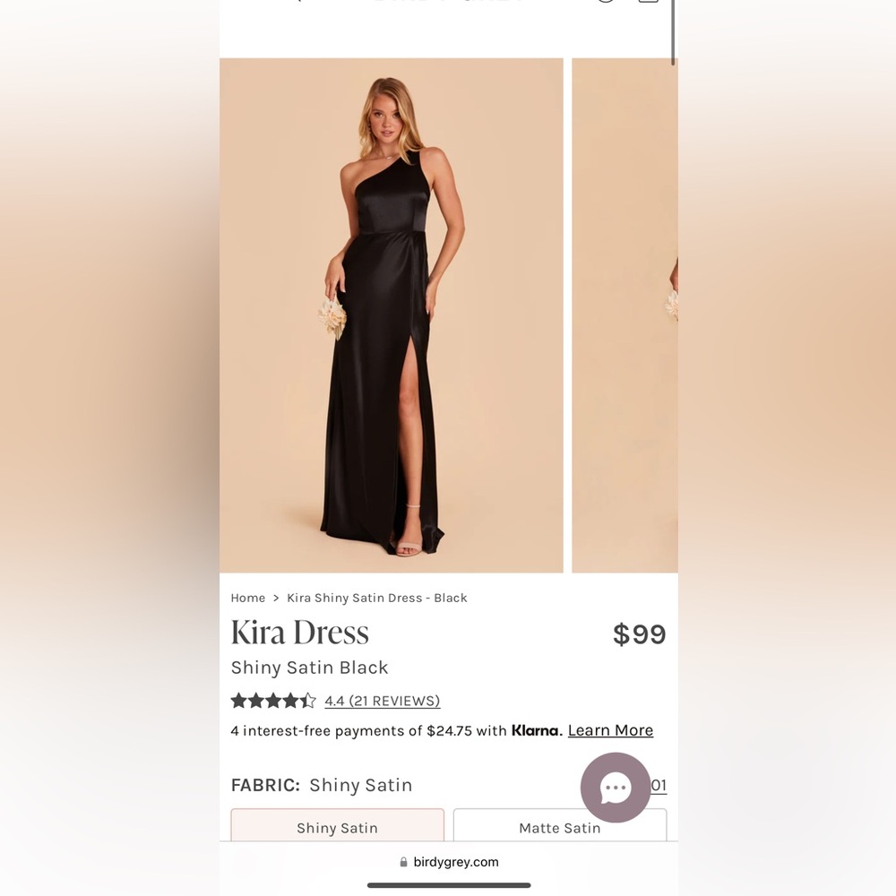 BIRDY GREY - KIRA DRESS - shiny satin black size small!